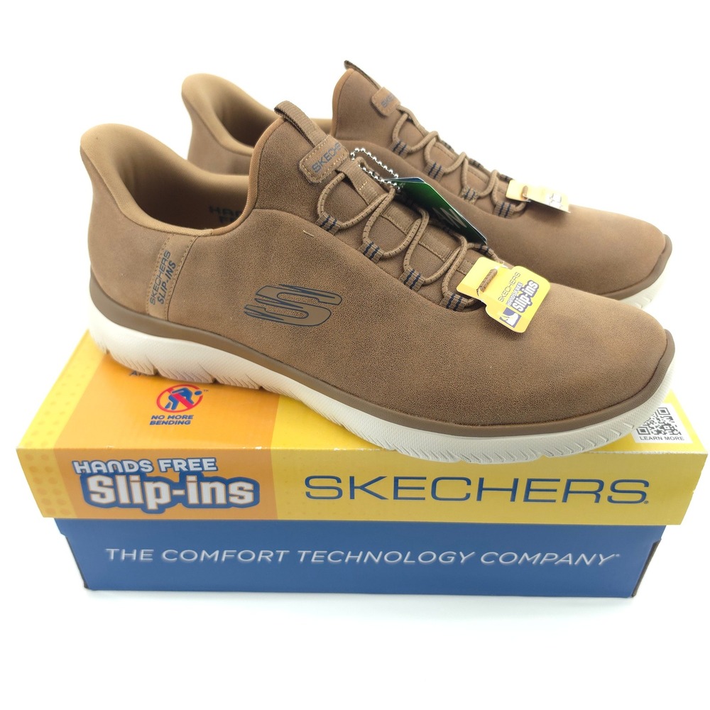 Skechers Mens Slip-ins Summits - Korlo Textile Brown 10.5 Hands Free Comfort new